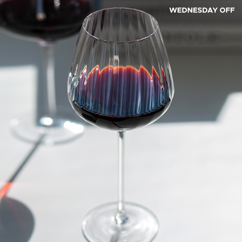 플리츠 크리스탈 레드 부르고뉴 와인잔 2P세트