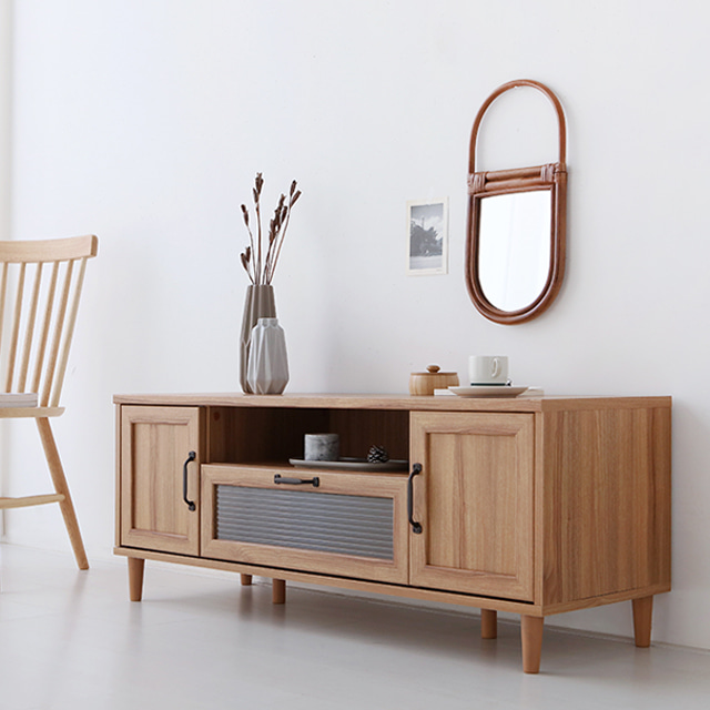 오디오장식장 낮은 원목 거실장 티비 다이 선반 1200