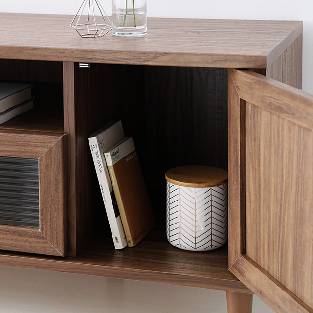 오디오장식장 낮은 원목 거실장 티비 다이 선반 1200