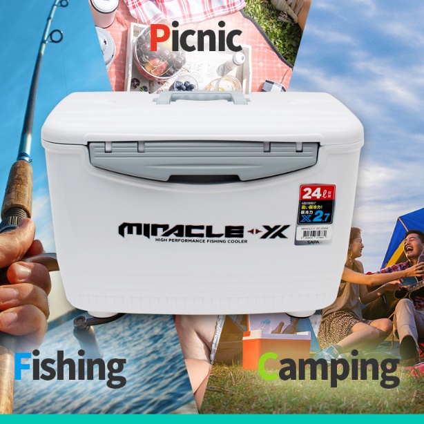 캠핑용 쿨러 바퀴달린 아이스박스 플라스틱 아이스박스 24리터
