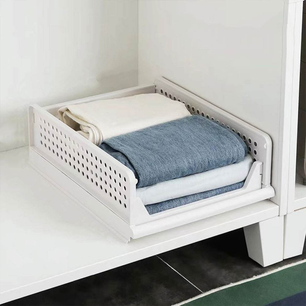 슬라이딩 옷정리트레이 수납 정리함 대형 티셔츠 바지 리빙박스 옷장 옷정리함 제품 이미지