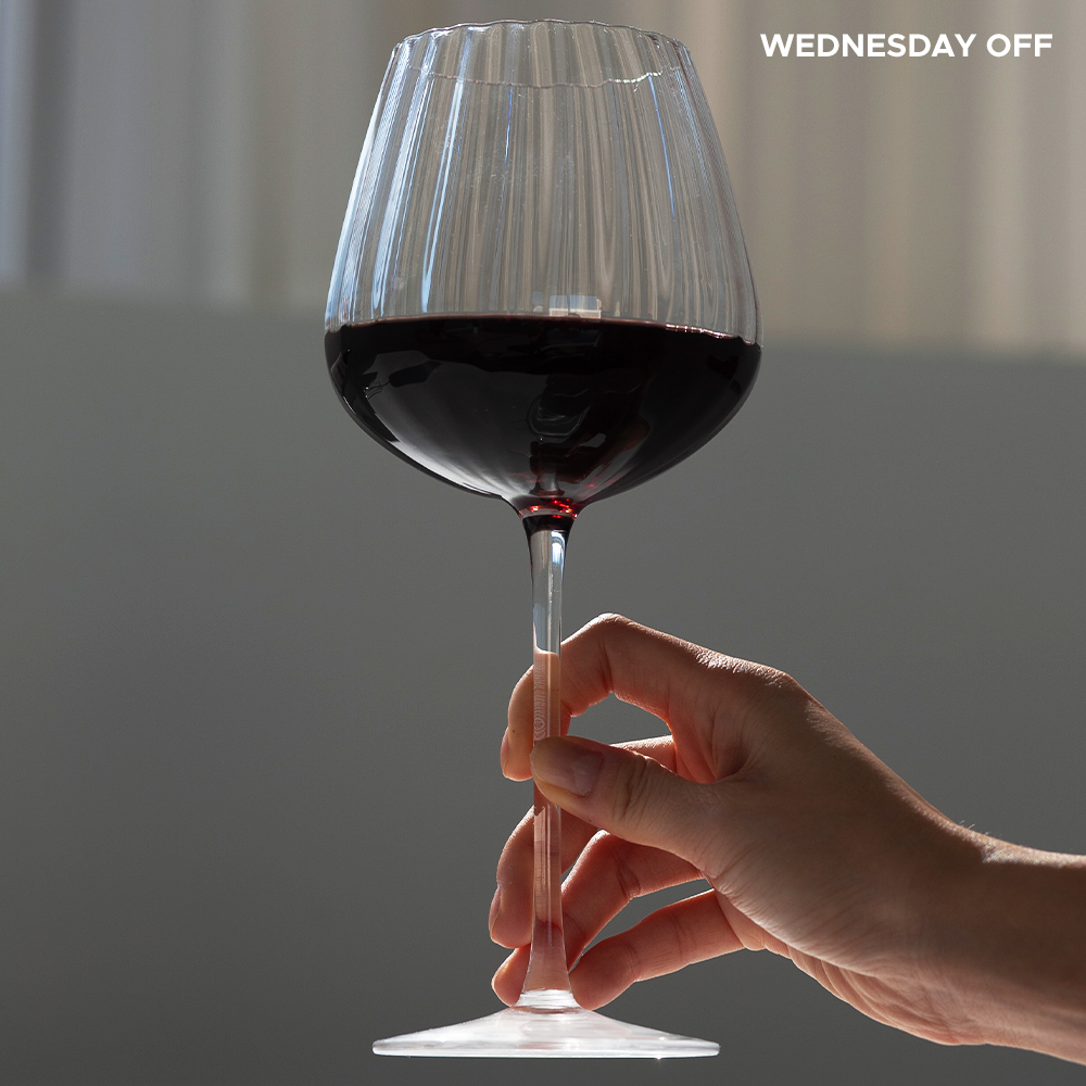 플리츠 크리스탈 레드 부르고뉴 와인잔 2P세트 - 상세 이미지 4