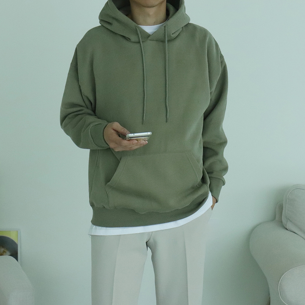 남자기모후드티 오버핏 커플 모자큰 후드티 이미지 4