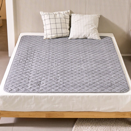 Gompyo한일 EMF인증 포근한 탄소매트 진그레이 퀸더블 분리난방 150x200cm/전기요 전기매트 캠핑매트