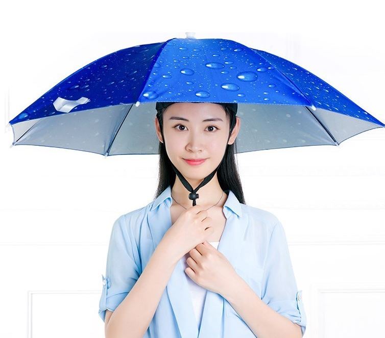 머리에쓰는우산 모자 특이한 경량 머리 삿갓 농사 신기한 양산 - 상품 이미지