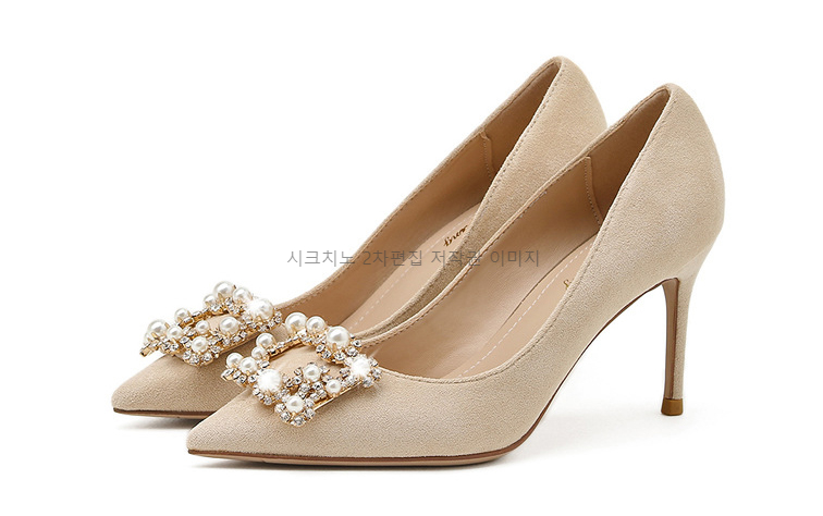 220-255 브리케 6,8,10cm 스웨이드 큐빅 스틸레토 하이힐 3color 상세 이미지 29