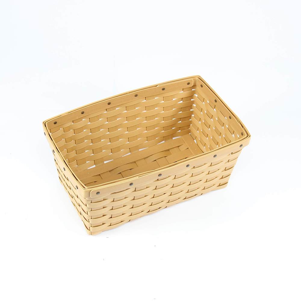 피보드 사각 라탄 바구니 바스켓 PP 라탄 정리 수납 플라스틱 바구니 샵메이트