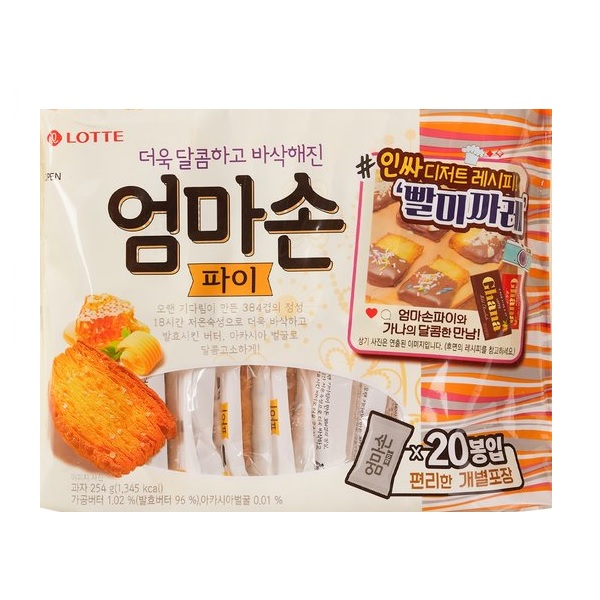 롯데 엄마손파이 254gx1개 : 준건