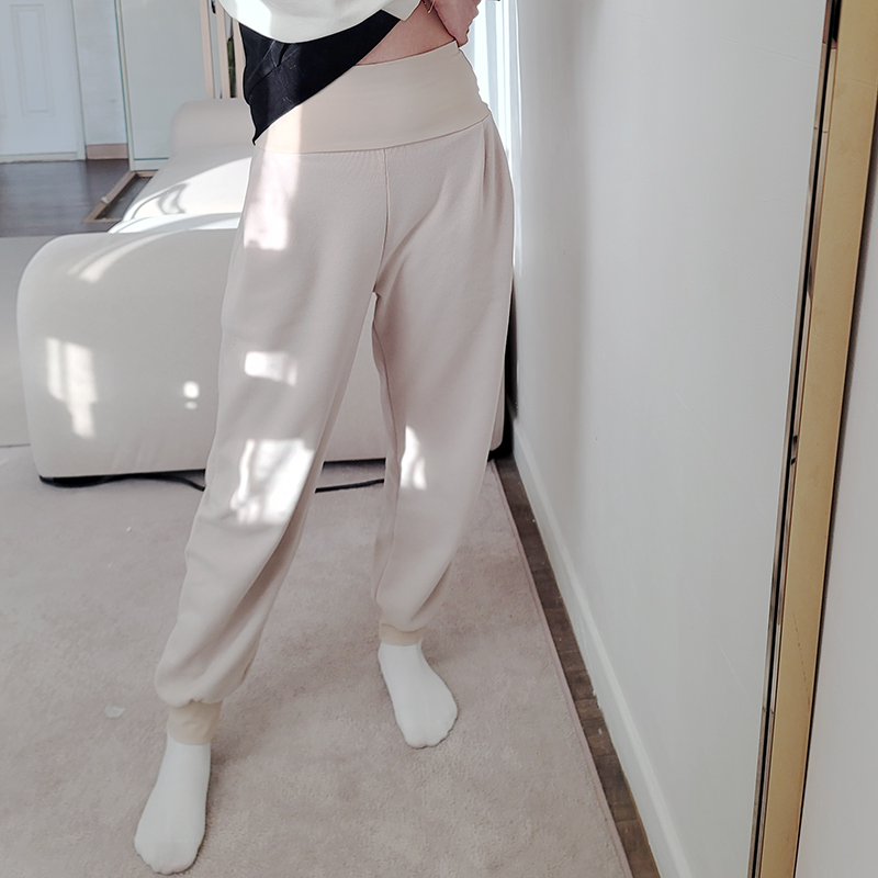 더수 맘 피치기모 겨울 애슬레저룩 조거팬츠 요가바지 실내복 운동복 - 상품 이미지