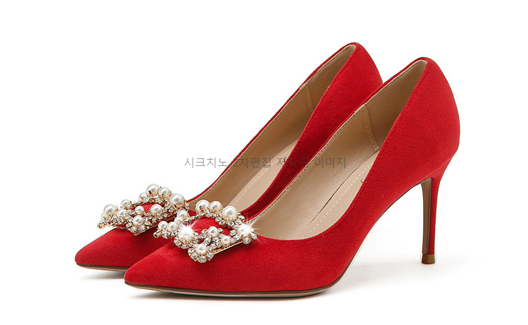 220-255 브리케 6,8,10cm 스웨이드 큐빅 스틸레토 하이힐 3color 상세 이미지 28