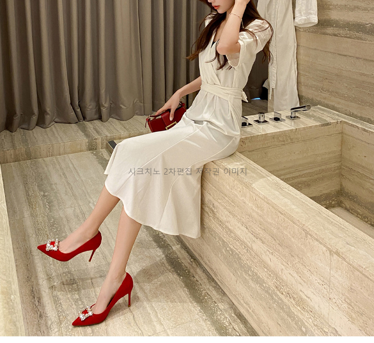 220-255 브리케 6,8,10cm 스웨이드 큐빅 스틸레토 하이힐 3color 상세 이미지 21