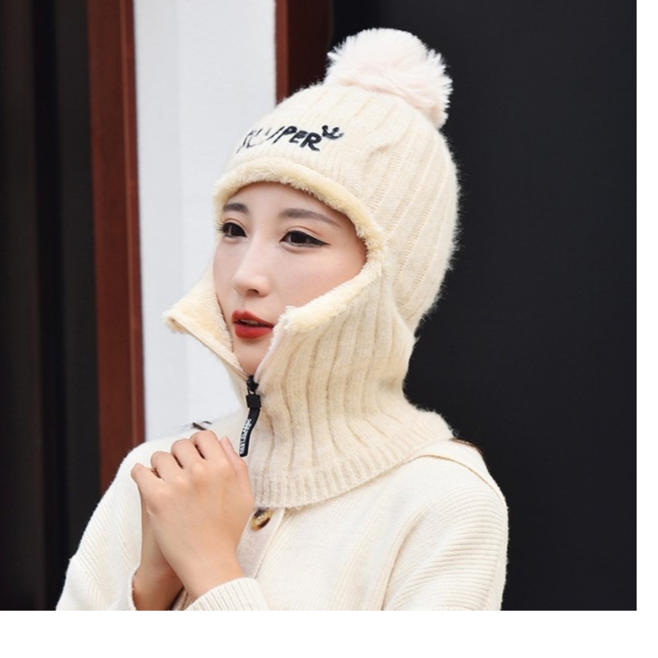 방한 골프용 모자 여성 겨울 골프 비니 겨울용 골프 모자 - 상세 이미지 4