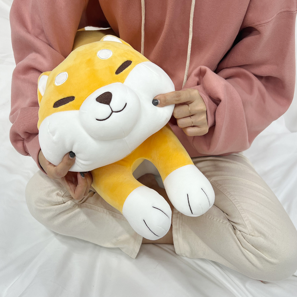 더베딩샵 강아지 인형 극세사 베개 바디필로우 쿠션 선물 - 상세 이미지 4