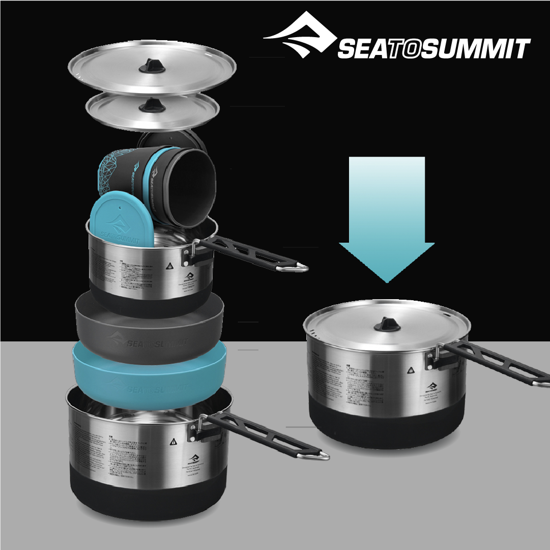 씨투써밋 시그마 세트 2.2 등산 코펠 스텐 경량 냄비 그릇 식기세트