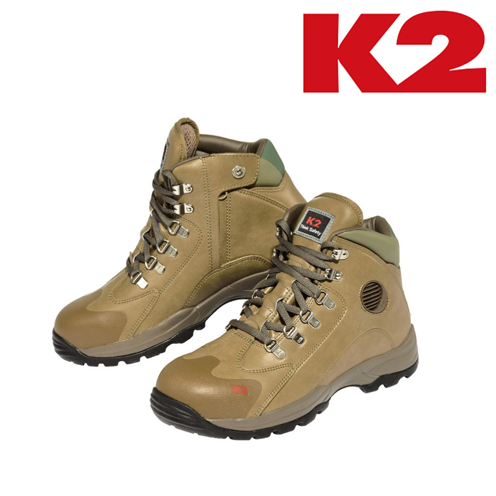 K2 안전화 K2-36 베이지 6인치 작업용 속건성 작업화 매쉬