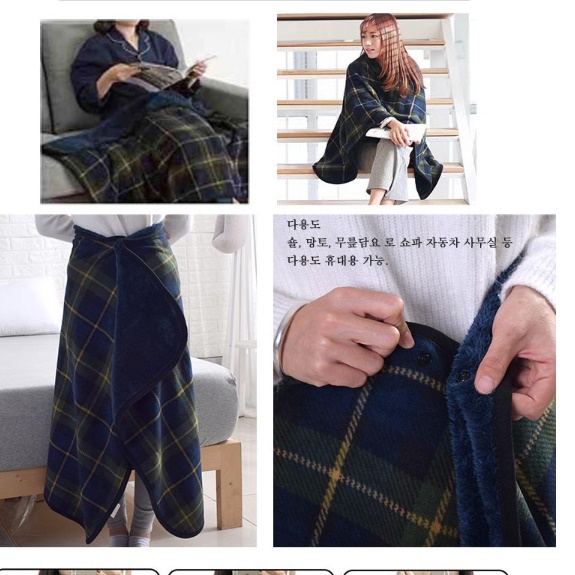 캠핑용 이불 겨울 후리스 담요 야전 침대 캠핑 판초 담요 - 상세 이미지 2