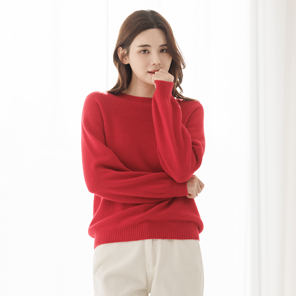 [프리미엄 홀가먼트 캐시미어혼방] 예시카 허니콤 니트 풀오버 YGBKP336