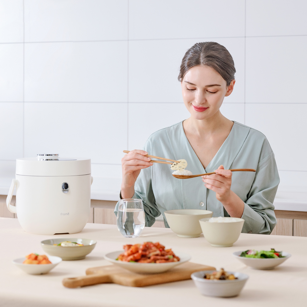 프롬비 당질저감 다이어트 저당 밥솥 F8 화이트