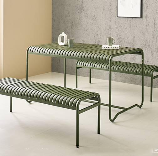 철제 카페테이블 4인용 식탁 업소용 테이블 야외 다이닝 테이블