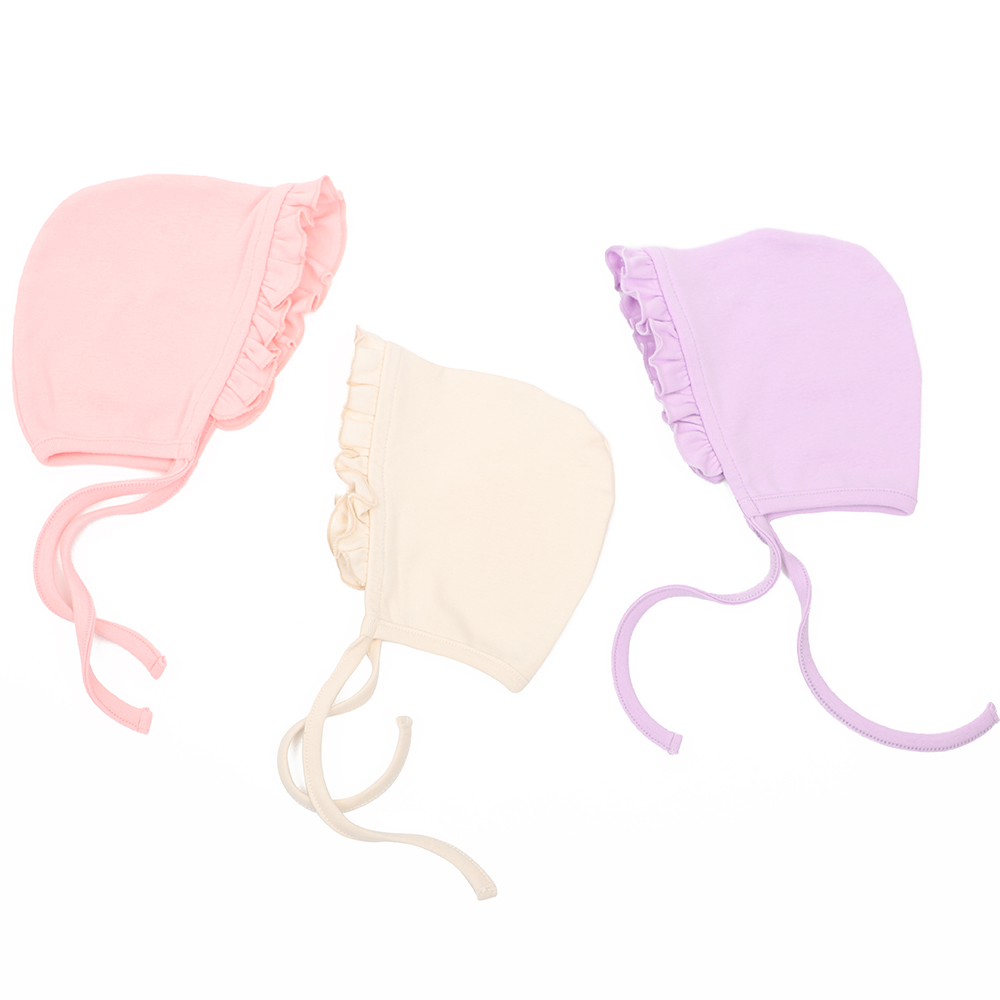 아기 침받이 턱받이 모자 보넷 오가닉 [밀키세트]