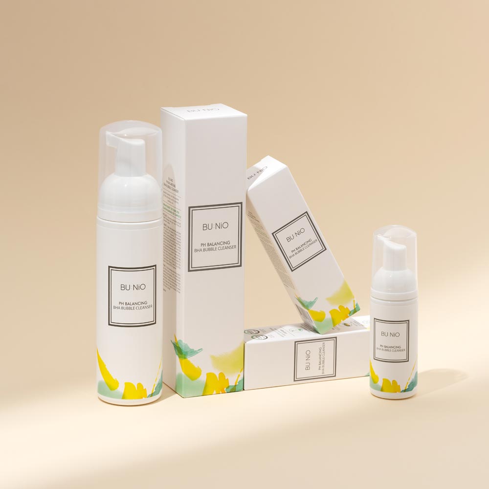 뷰니오 약산성 버블폼클렌저2종(200+50)ml+블루모공브러쉬 한번에 각질율 82% - 상세 이미지 3