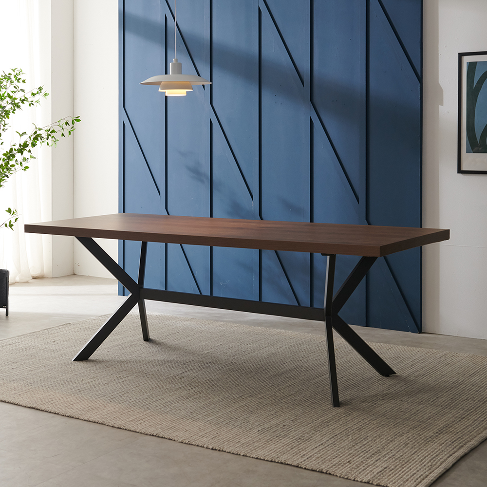 까펠로 대형 테이블 카페 업소용 거실식탁 넓은식탁 1800mm, 월넛블랙