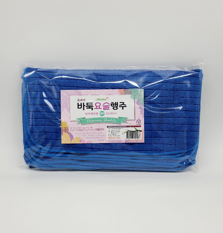 아젤리아 바둑 요술행주 극세사 주방 세차타올 10P 32x30cm (1268) - 상품 이미지