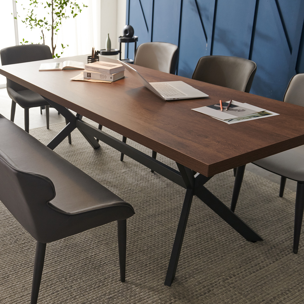 까펠로 대형 테이블 카페 업소용 거실식탁 넓은식탁 1800mm, 월넛블랙