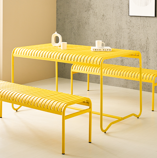 철제 카페테이블 4인용 식탁 업소용 테이블 야외 다이닝 테이블