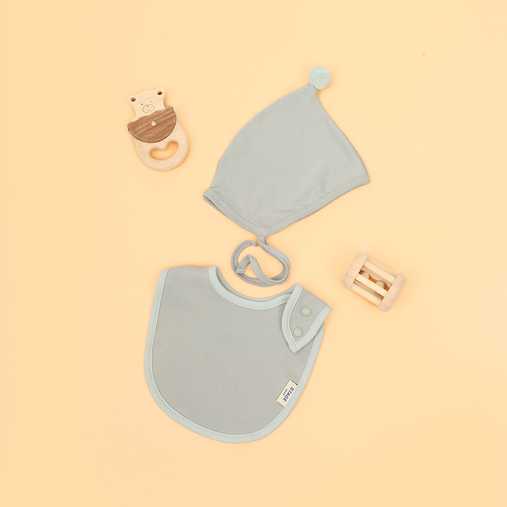 아기 침받이 턱받이 모자 보넷 오가닉 [캔디세트]
