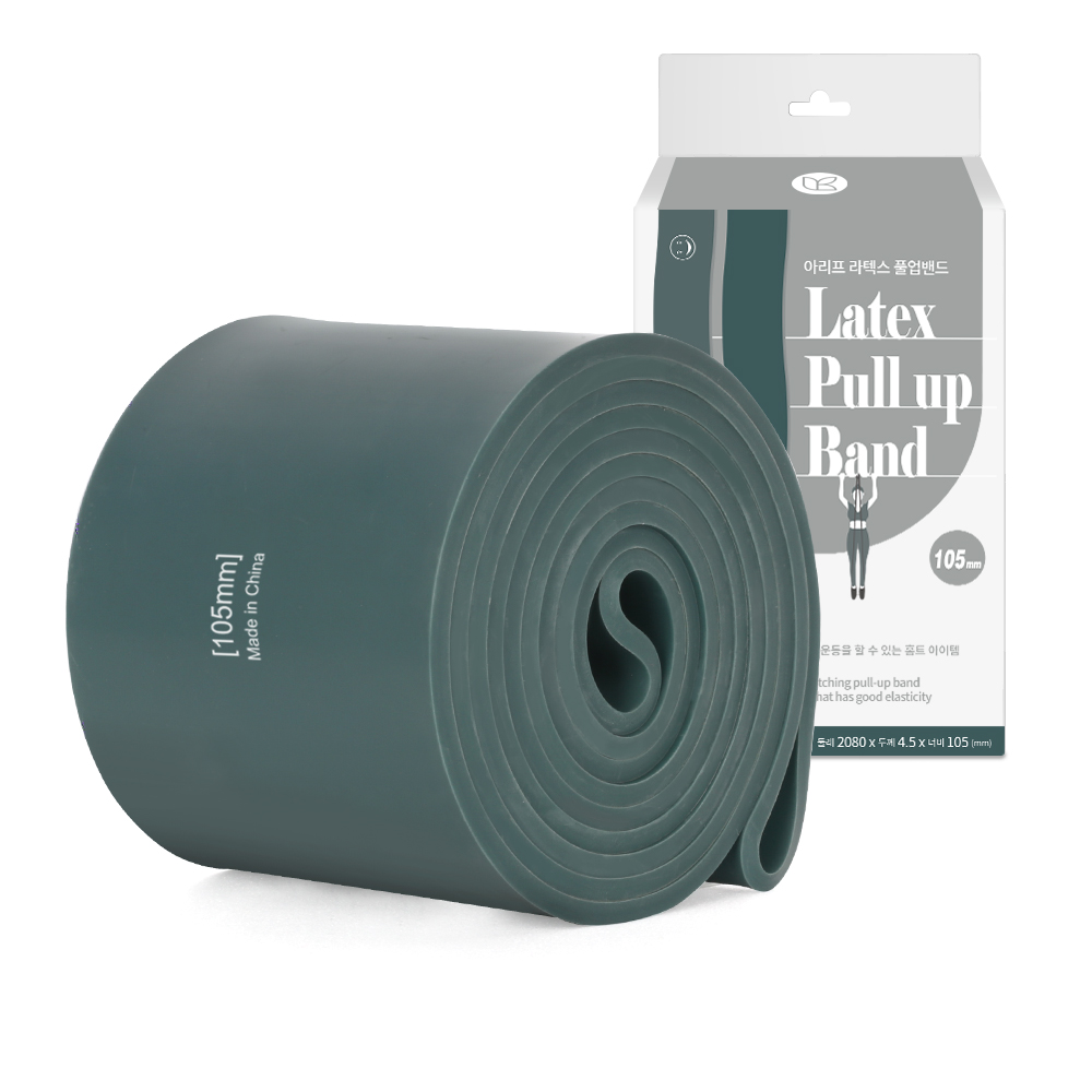 아리프 라텍스 스마일 풀업밴드 105mm 미네랄 그린 운동 턱걸이 스포츠 고무밴드