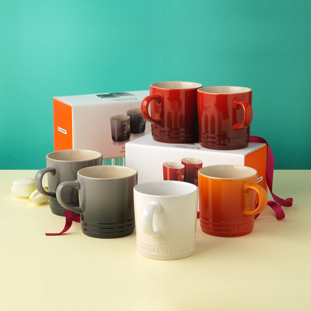 (르크루제) [N단독] 카푸치노 머그 350ml 2P세트-주황