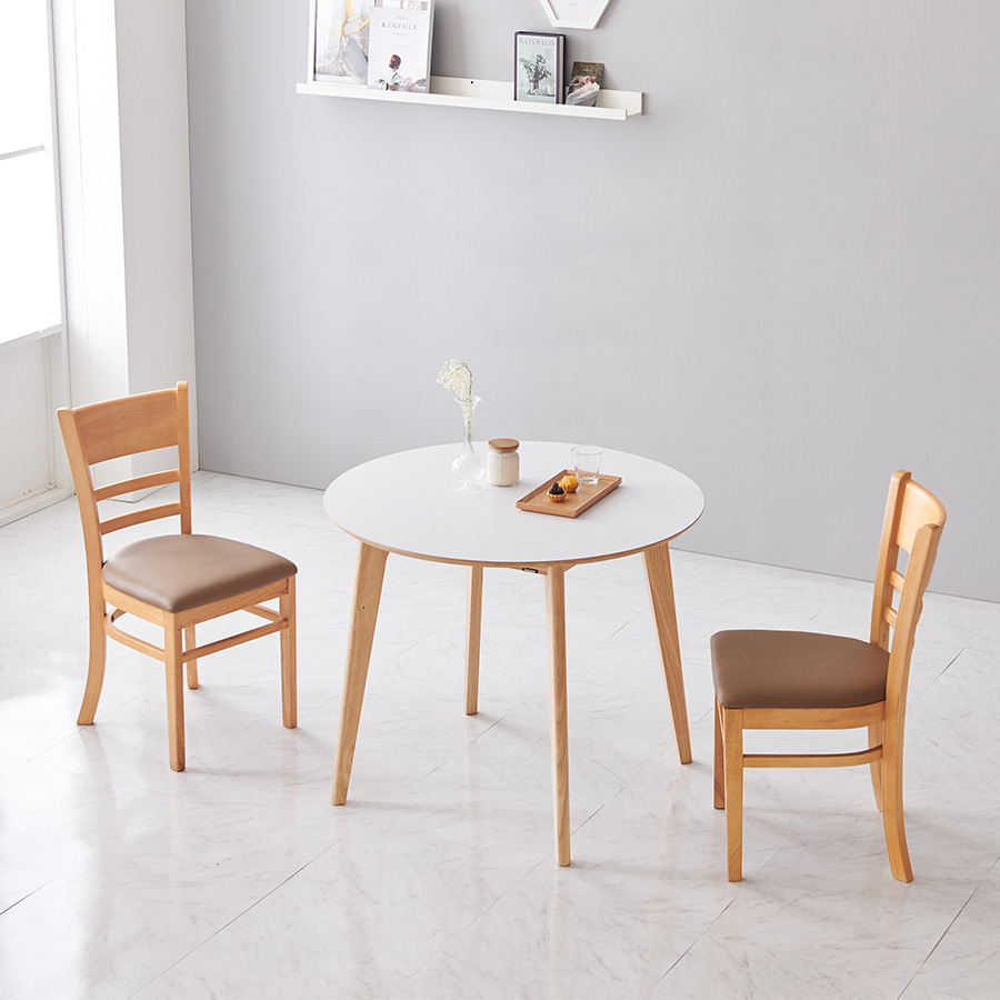 이노센트 로렌 900 원형 HPM 2인용 식탁세트 i100591