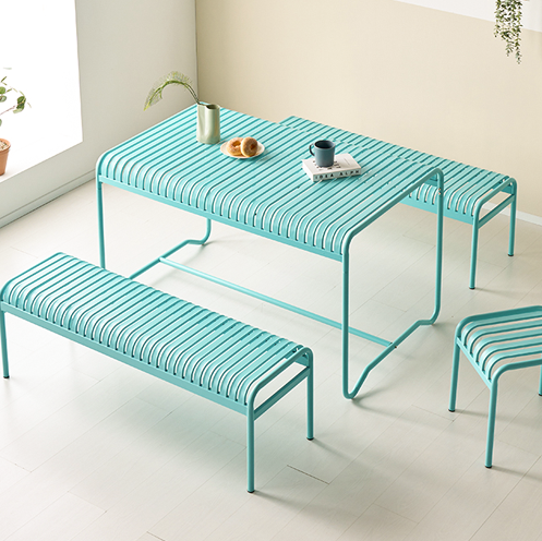 철제 카페테이블 4인용 식탁 업소용 테이블 야외 다이닝 테이블