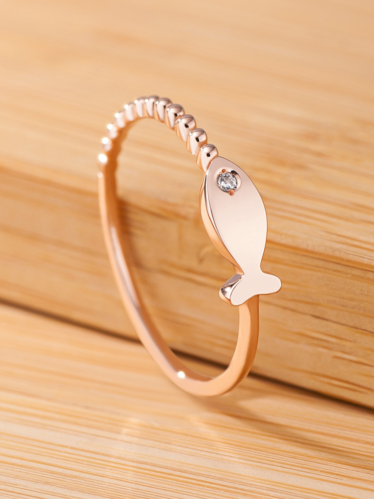 14K18K 하이하프볼 물고기 엄마 금반지 자녀복 재물 행운 부적