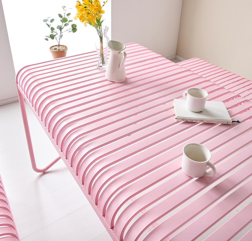 철제 카페테이블 4인용 식탁 업소용 테이블 야외 다이닝 테이블