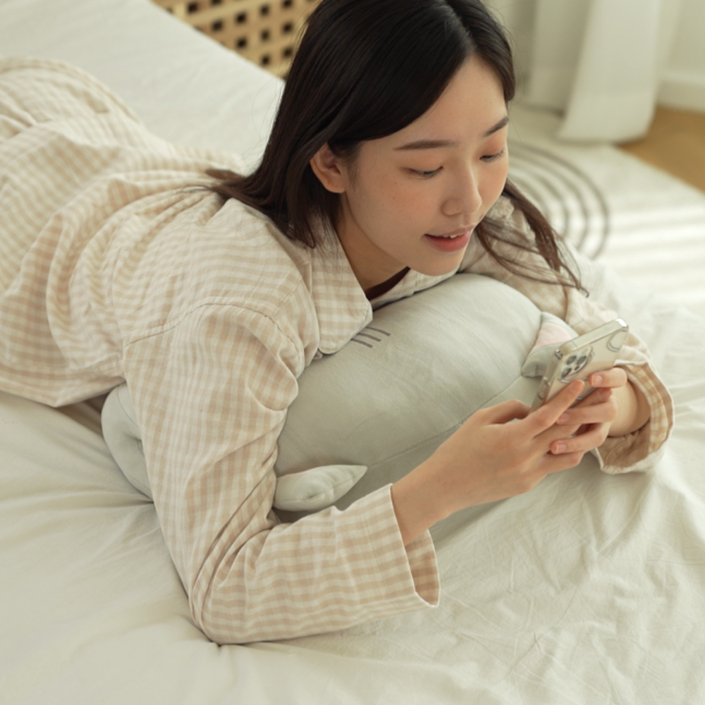 아르셰 고양이 얼굴 포켓 쿠션 안고자는 애착 인형 캐릭터 베개 안아주라냥 : 아르셰스토어