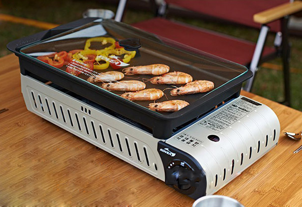 코베아 구이바다 L 신형 유리뚜껑 버너 캠핑용 부르스타 세트 PVC 가방