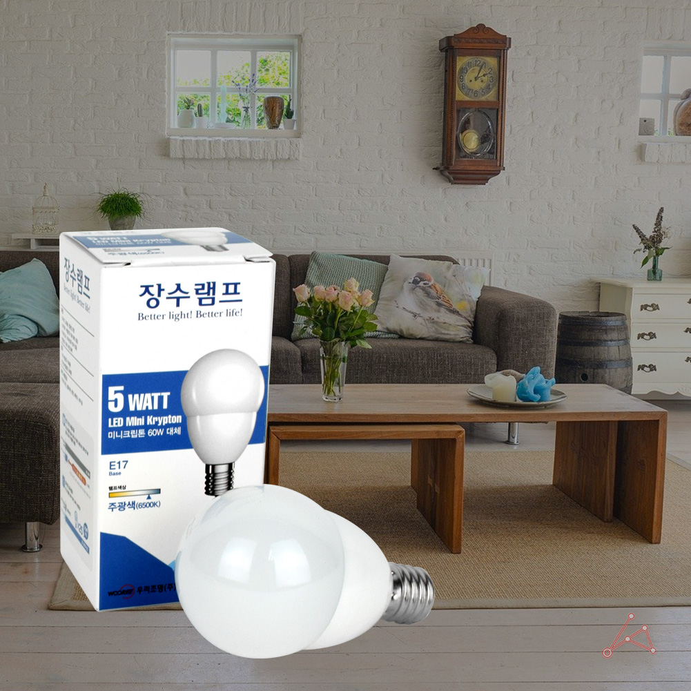 led 미니 크립톤 클립톤 전구 E17 소켓 주광색 5W 60W - 상세 이미지 4
