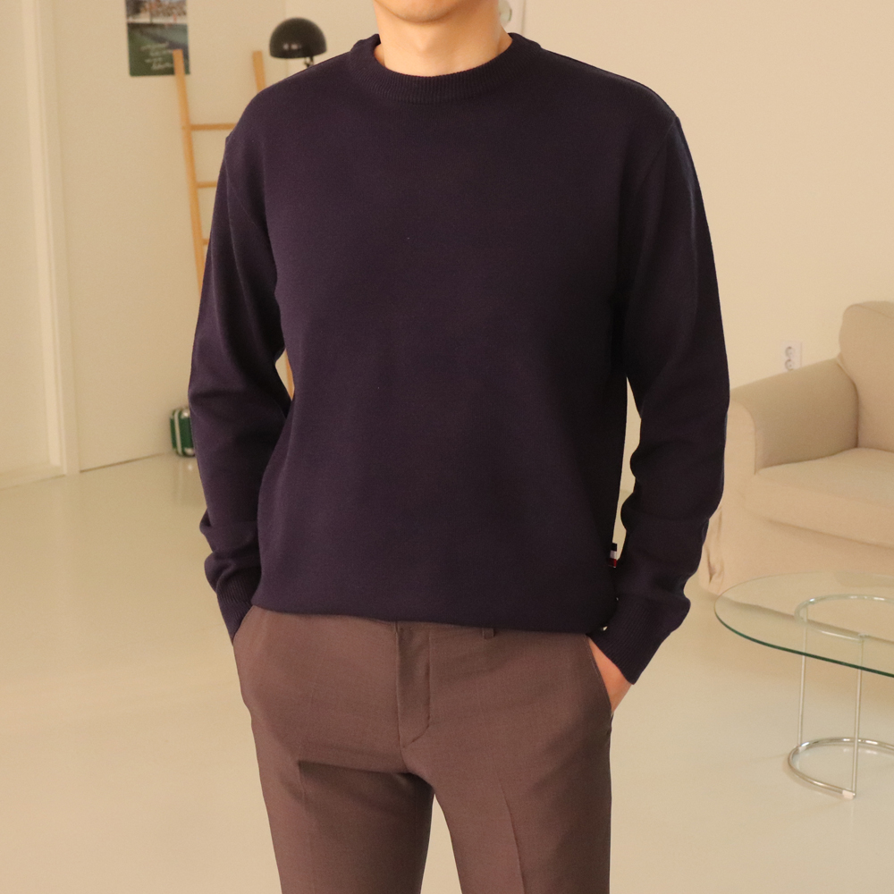 남자니트 남자 빅사이즈 이너 캐시미어 니트 이미지 2
