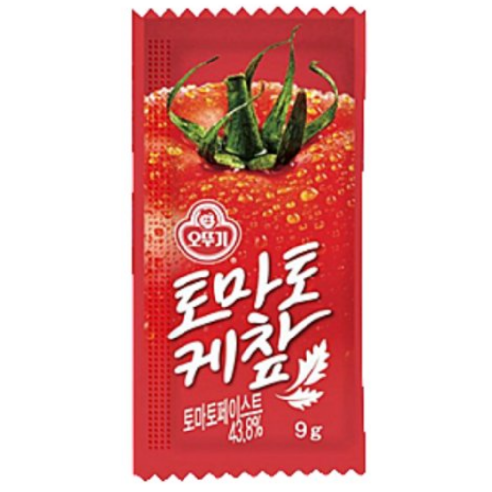 일회용 토마토 케찹 1.8KG 9G X 200개입 1BOX 오뚜기 - 최저가 사업자 식자재 | 식봄