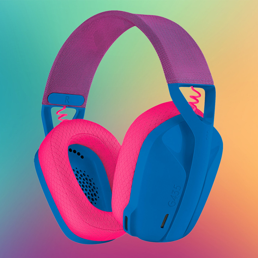 로지텍코리아 G435 무선 블루투스 블루 헤드셋