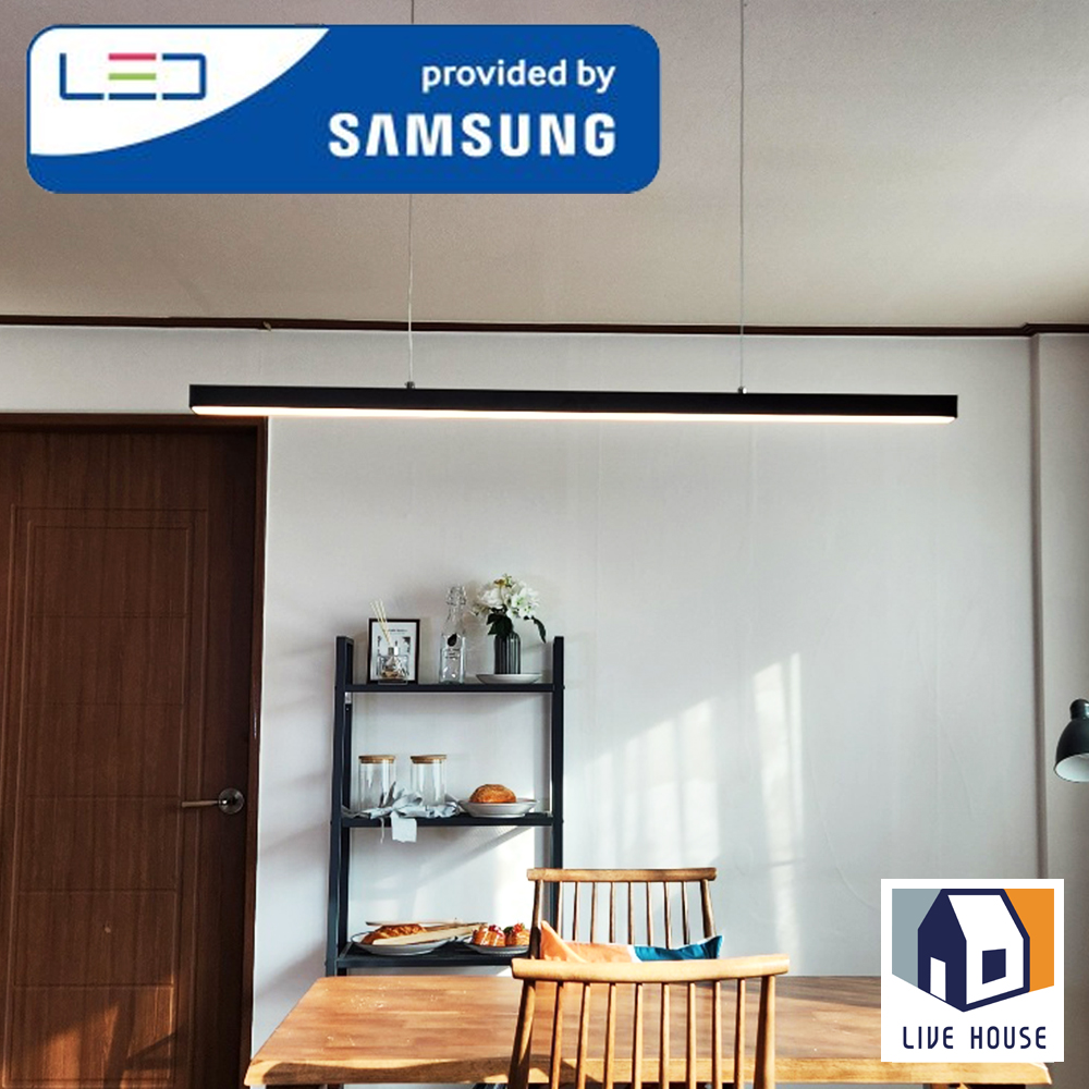 식탁조명 라인 펜던트 조명 일자 4인 화이트 사각 LED 전등