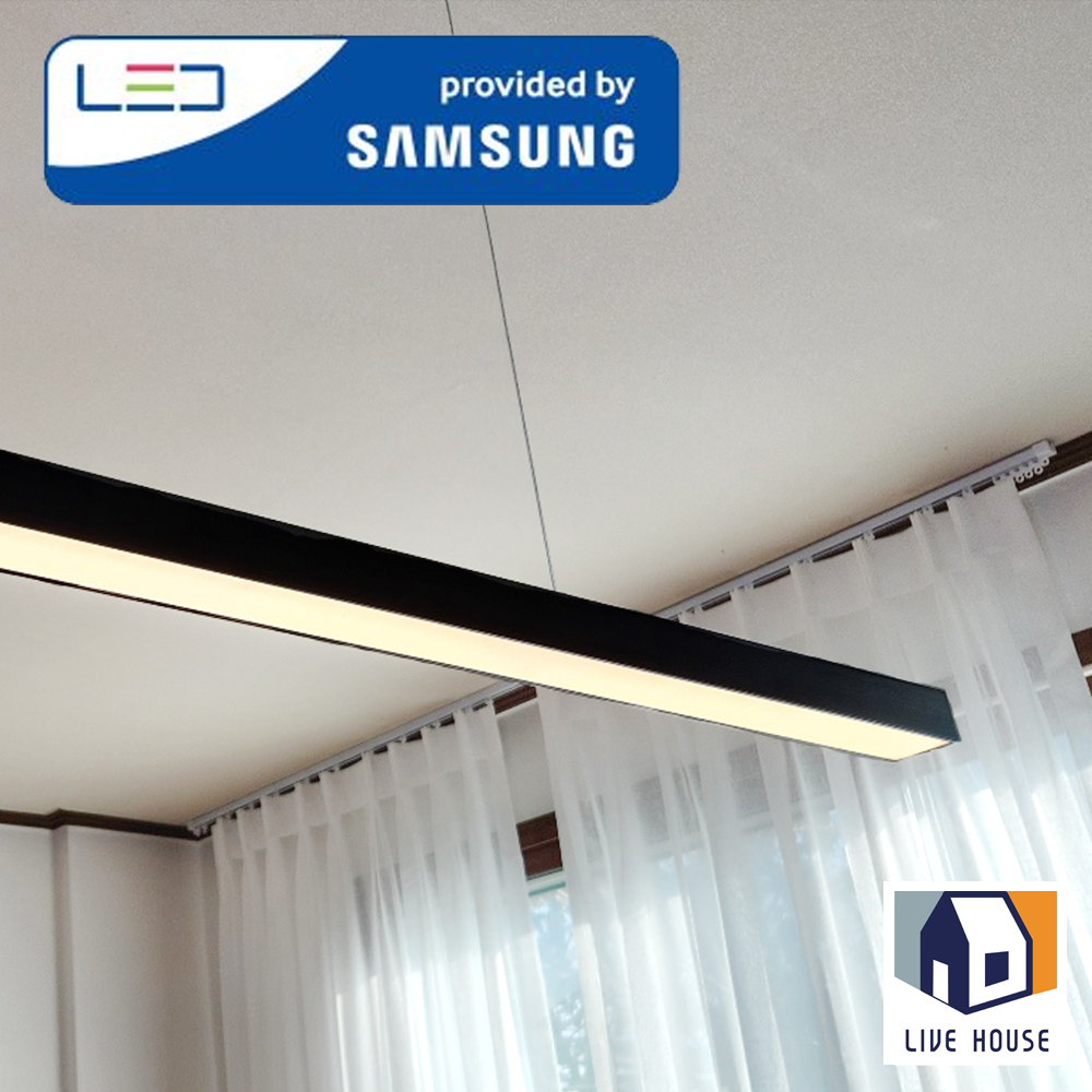 식탁조명 라인 펜던트 조명 일자 4인 화이트 사각 LED 전등