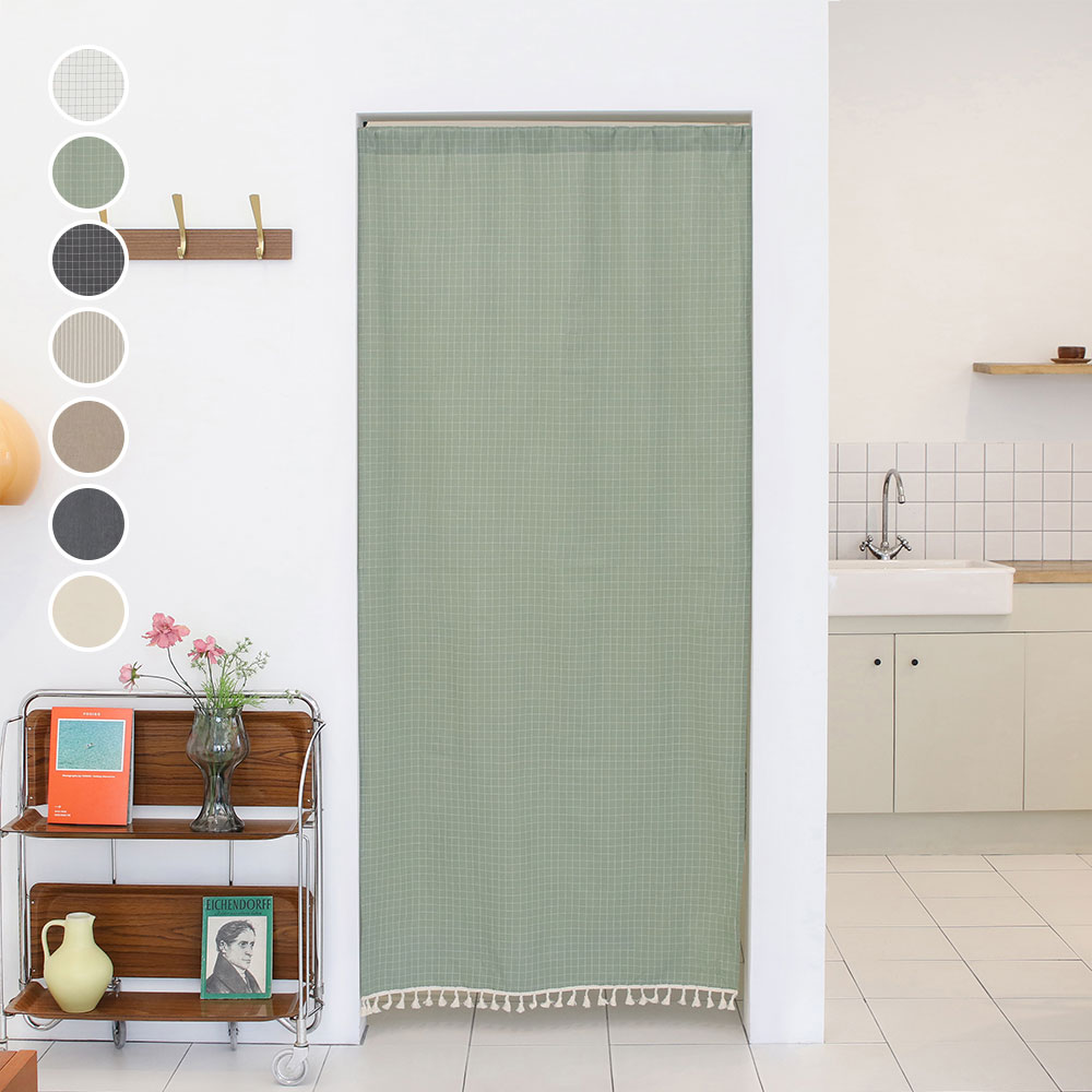 현관커튼 중문 방한 방풍 단열 바람막이커튼 압축봉 세트