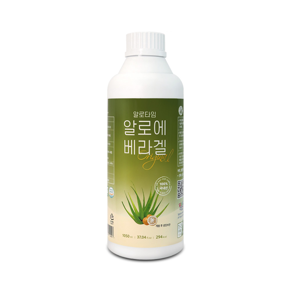 유기농 생 알로에 베라겔 90% 먹는 알로에 겔 효과 효능 면역력 쾌변 1050ml 1병 - 상품 이미지