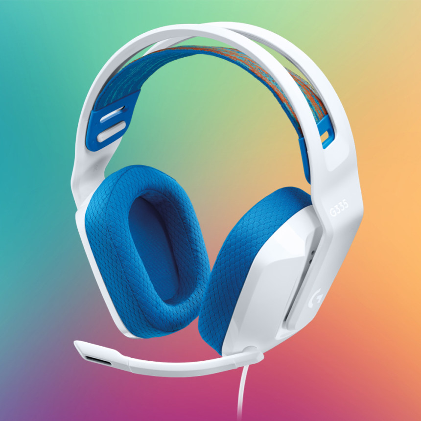 로지텍코리아 G335 화이트 유선헤드셋