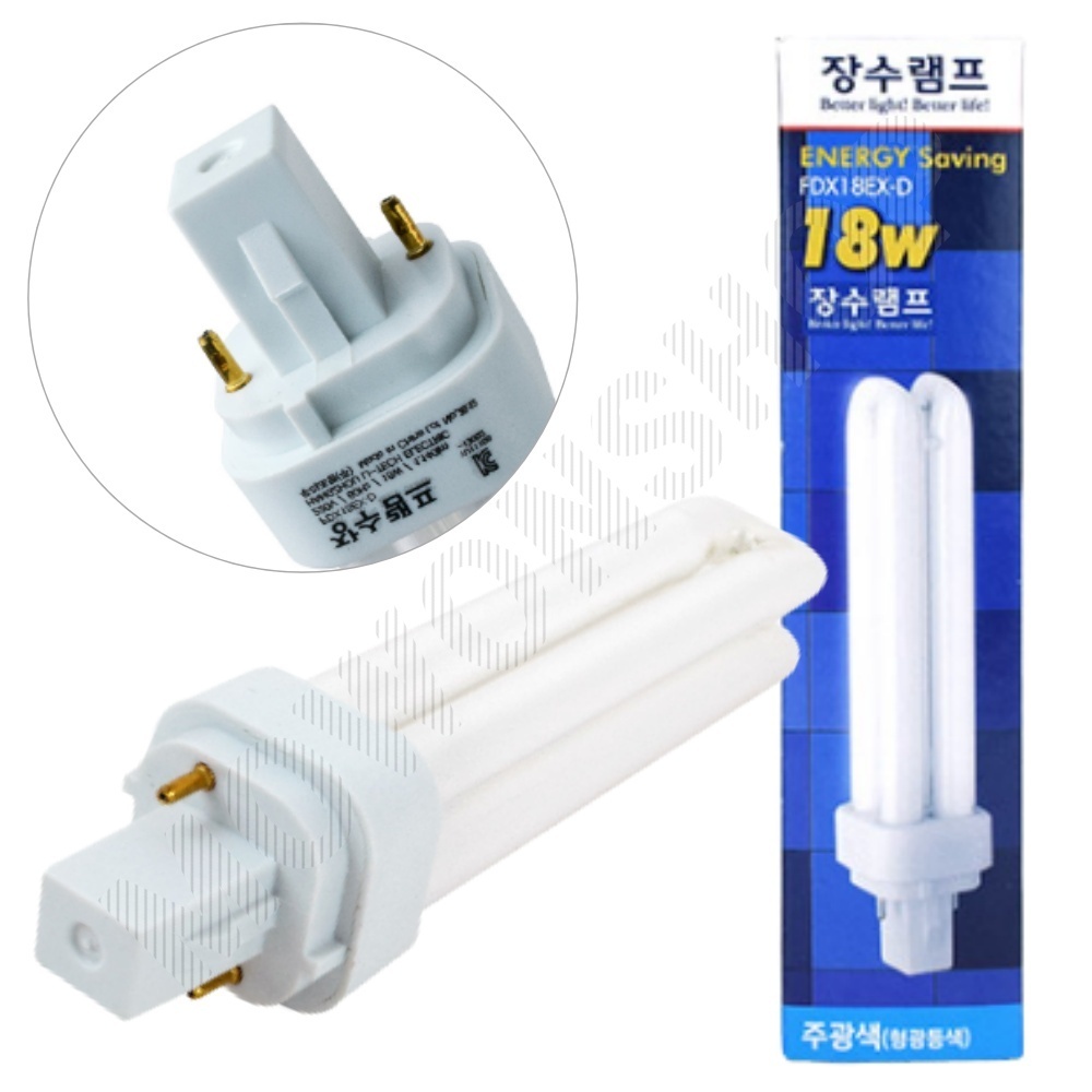 3파장 전구 램프 삼파장 화장실 욕실 FDX 18W 주광색 - 메인 이미지