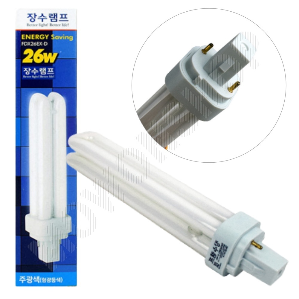 3파장 전구 램프 삼파장 화장실 욕실 FDX 26W 주광색 - 메인 이미지
