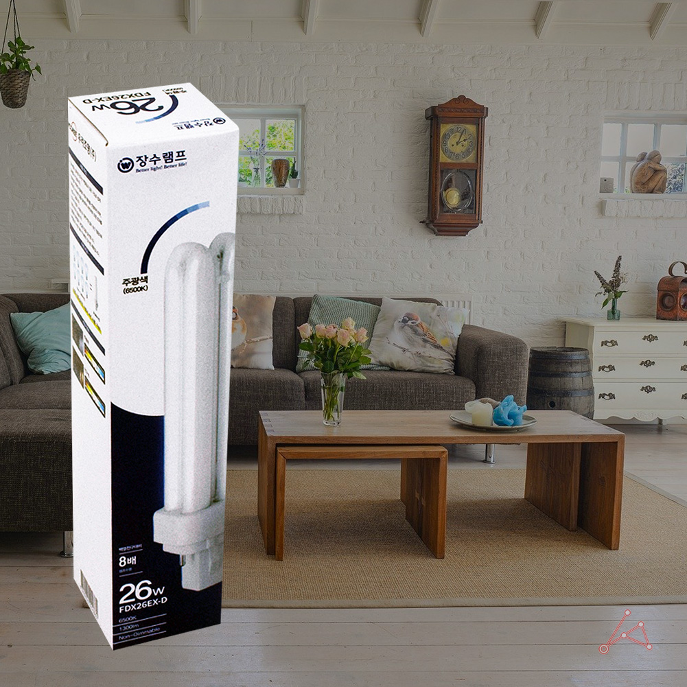3파장 전구 램프 삼파장 화장실 욕실 FDX 26W 주광색 - 상세 이미지 4